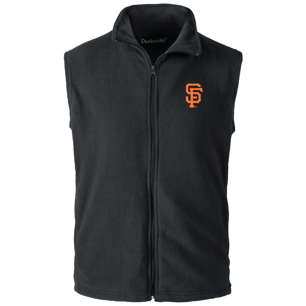 New Men's San Francisco Giants Dunbrooke Black Houston‎ Full-Zip Vest
